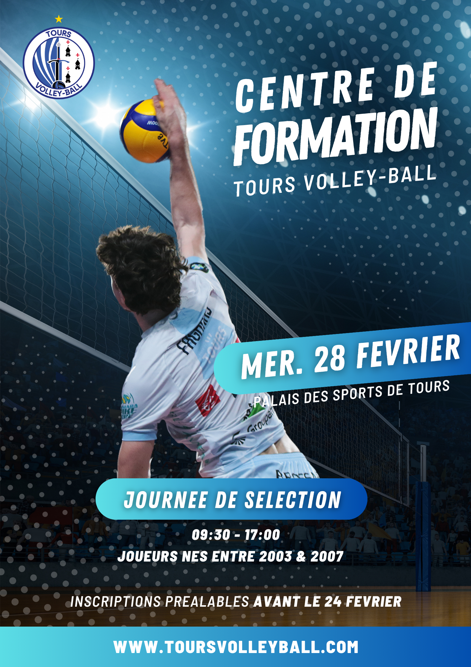 tours volley ball recrutement